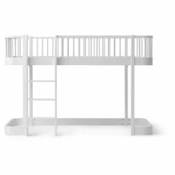 Lit mezzanine mi-haut Wood Original 90x200 cm | Blanc