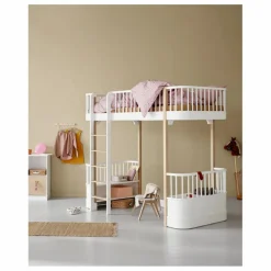 Lit mezzanine Wood 90x200 cm en chêne | Chêne