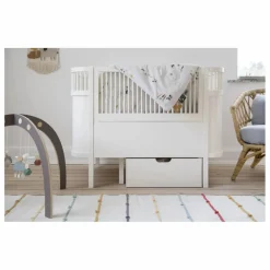 Lit évolutif Sebra en Bois de bouleau 70x110 cm | Blanc