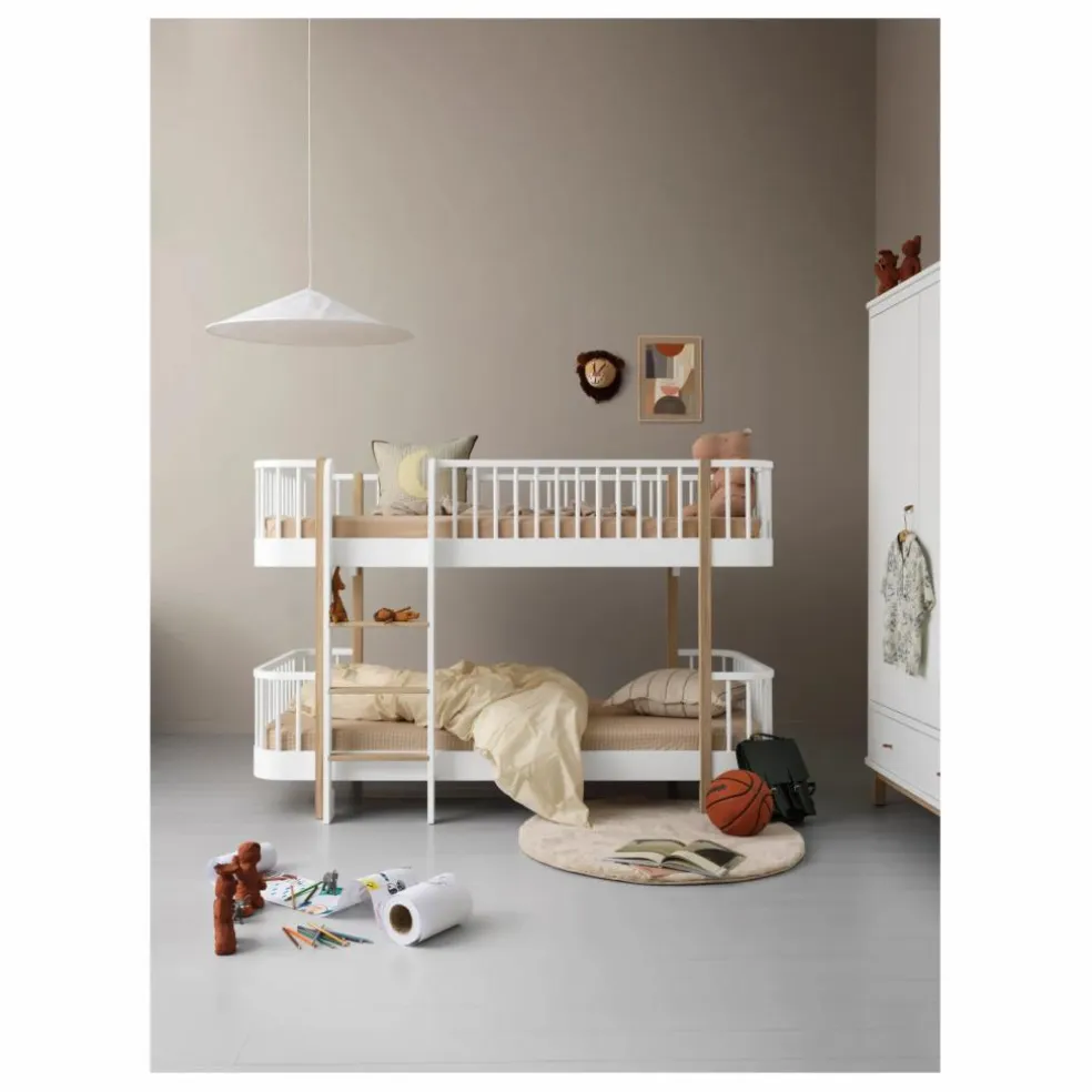 Lits superposés mi-haut Wood original | Chêne