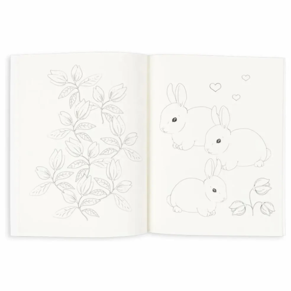 Livre de coloriage et crayons de couleurs Mizumi | Ecru