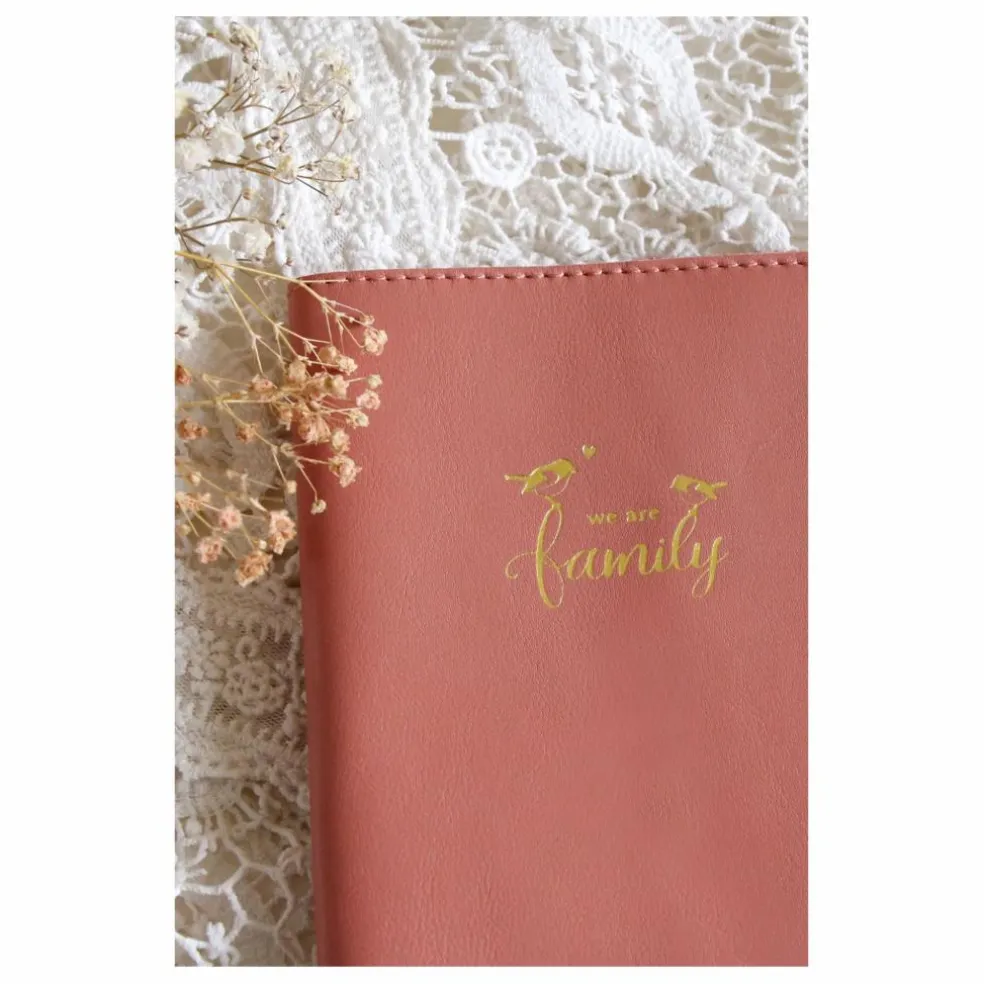 Livret de famille en cuir | Vieux Rose