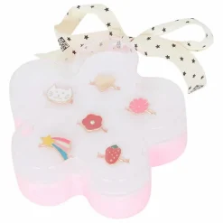 Lot 5 Bagues Fleurs | Rose pâle