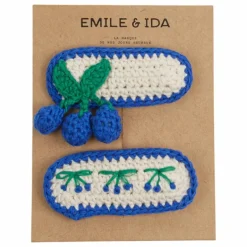 Lot 2 Barrettes Crochet | Bleu