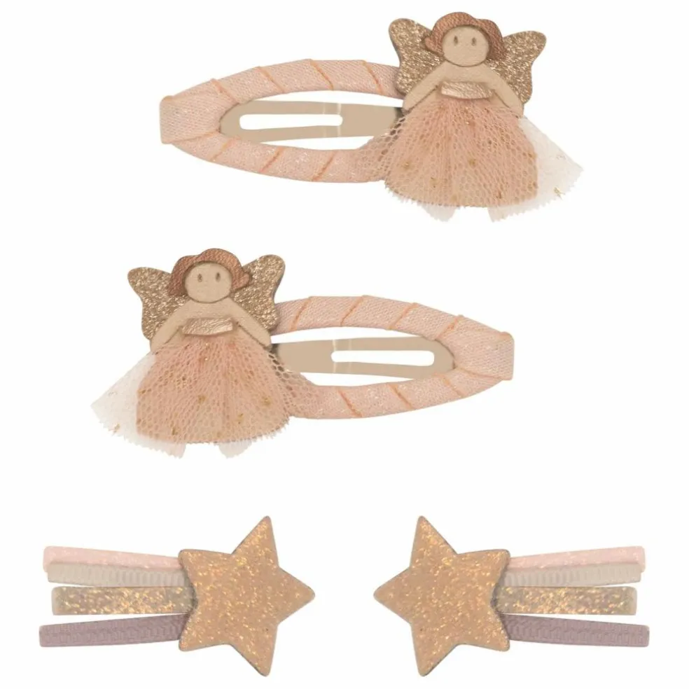 Lot 4 Barrettes Fée | Rose