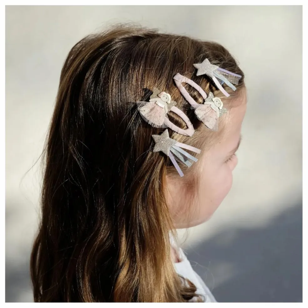 Lot 4 Barrettes Fée | Rose