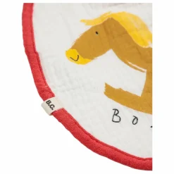 Lot 2 Bavoirs Cheval Gaze de Coton Bio | Rouge