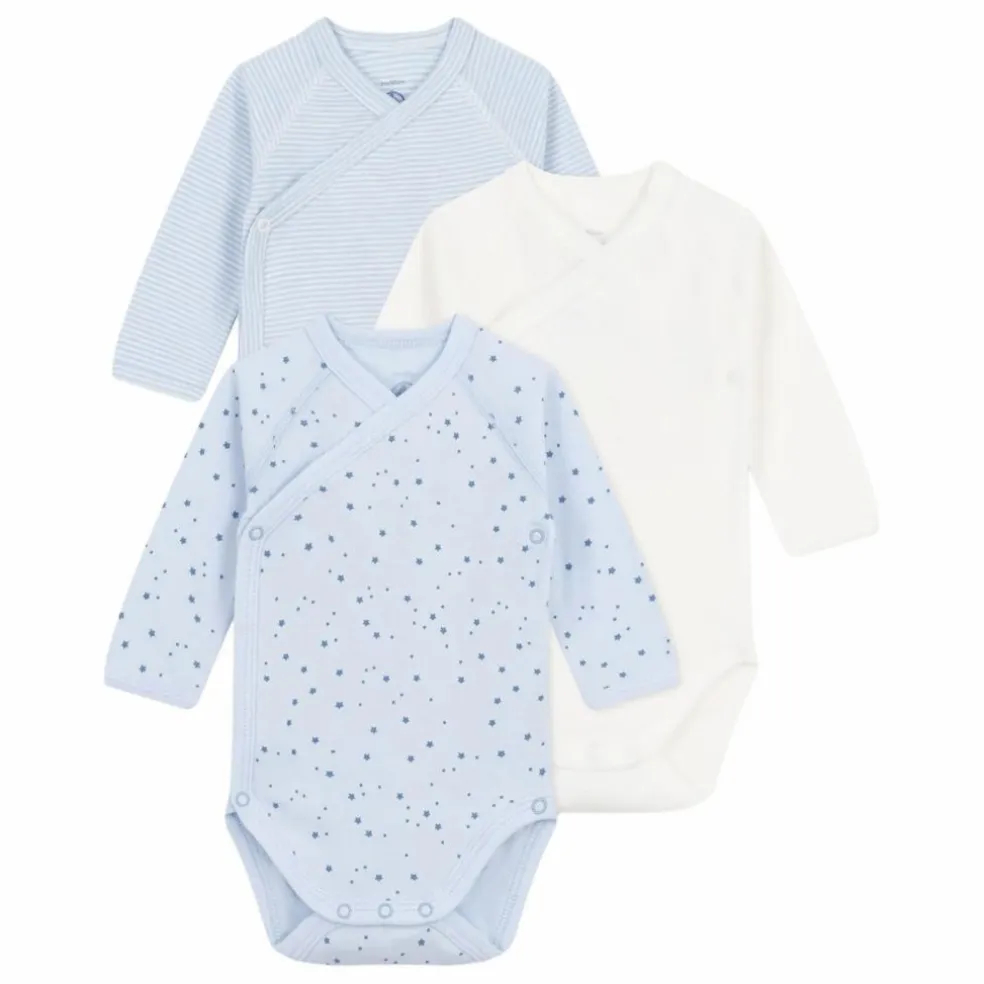Lot 3 Bodies Etoiles Coton Bio | Bleu