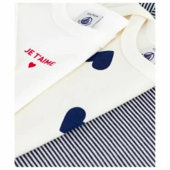 Lot 3 Bodies Je T'aime Coton Bio | Ecru