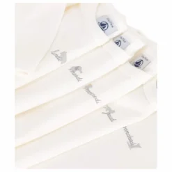 Lot 5 Bodies Manches Longues Semainer Coton Bio | Ecru