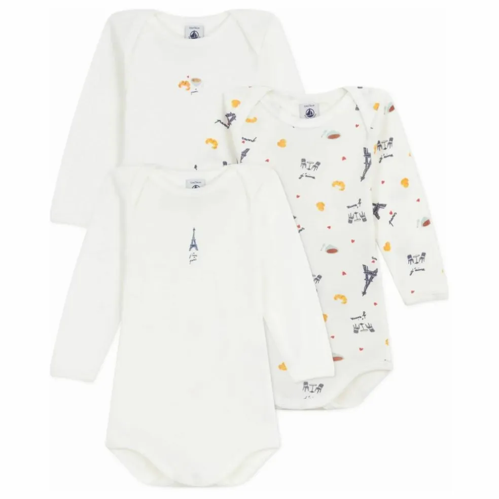 Lot 3 Bodies Paris Coton Bio | Blanc