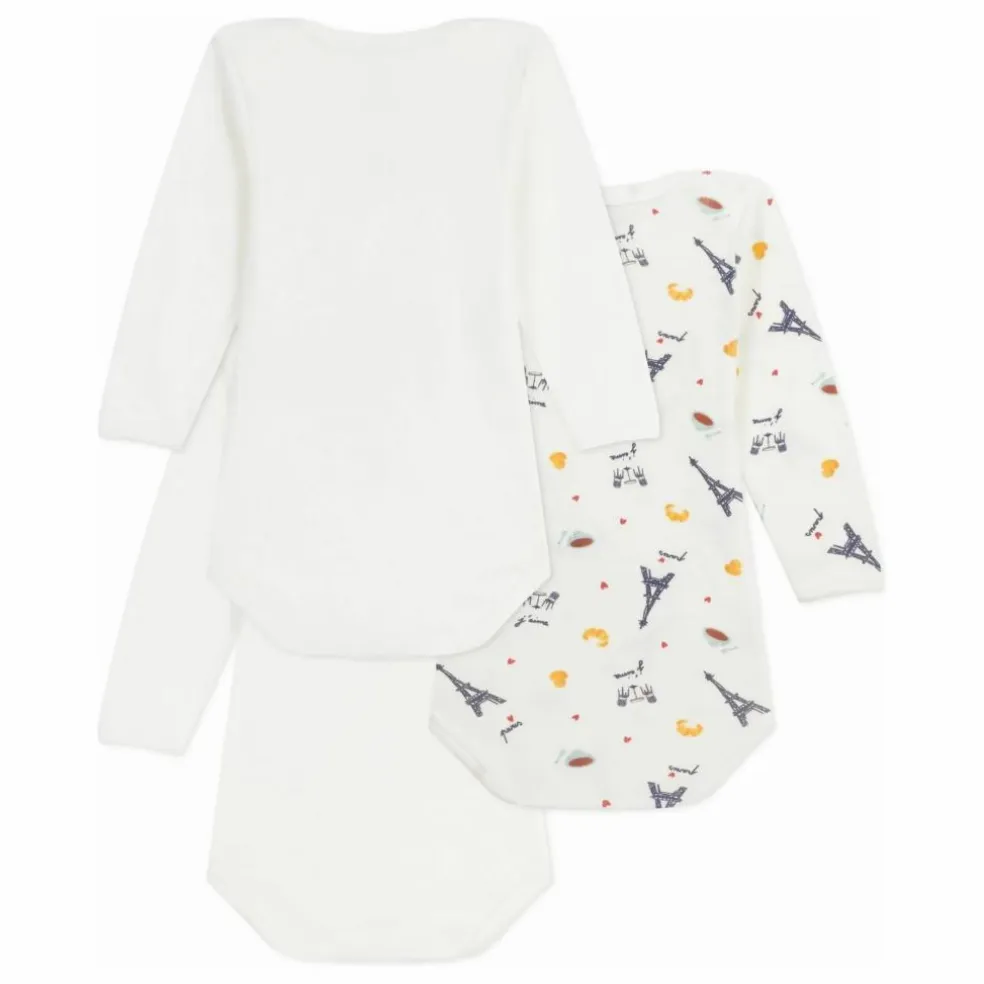 Lot 3 Bodies Paris Coton Bio | Blanc