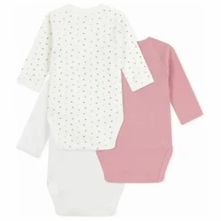 Lot 3 Bodies Petit Cœur Coton Bio | Ecru