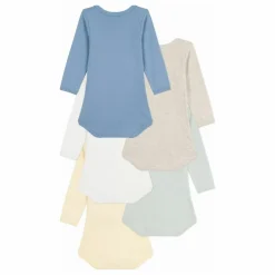 Lot 5 Bodies Semainier Coton Bio | Jaune