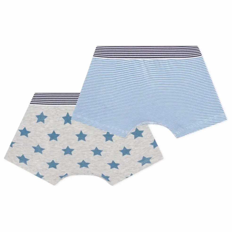 Lot 2 Boxers Rayés | Bleu