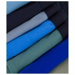 Lot 7 Boxers Unis Coton Bio | Bleu