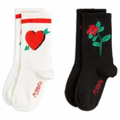 Lot 2 Chaussettes Coeur Coton Bio | Blanc