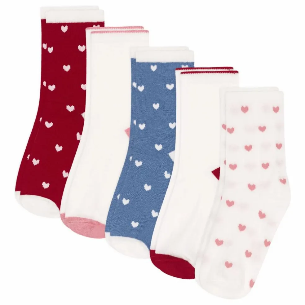 Lot 5 Chaussettes Hautes Point Jersey | Rouge