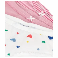 Lot 3 Culottes Cœurs Coton Bio | Rose
