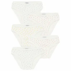Lot 5 Culottes Mini Cœurs | Ecru