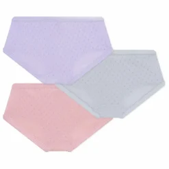 Lot 3 Culottes Pointelle Unies Coton Bio | Rose