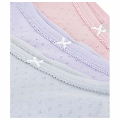 Lot 3 Culottes Pointelle Unies Coton Bio | Rose