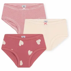Lot 3 Culottes Taille Haute Cœurs | Rose