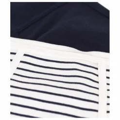 Lot 2 Culottes Tailles Hautes Rayées Coton Bio | Bleu marine