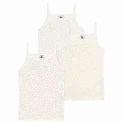Lot 3 Débardeurs Mini Cœurs | Ecru