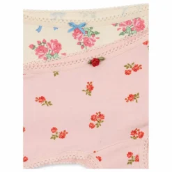 Lot 2 Hipsters Fleuris Coton Bio | Rose pâle