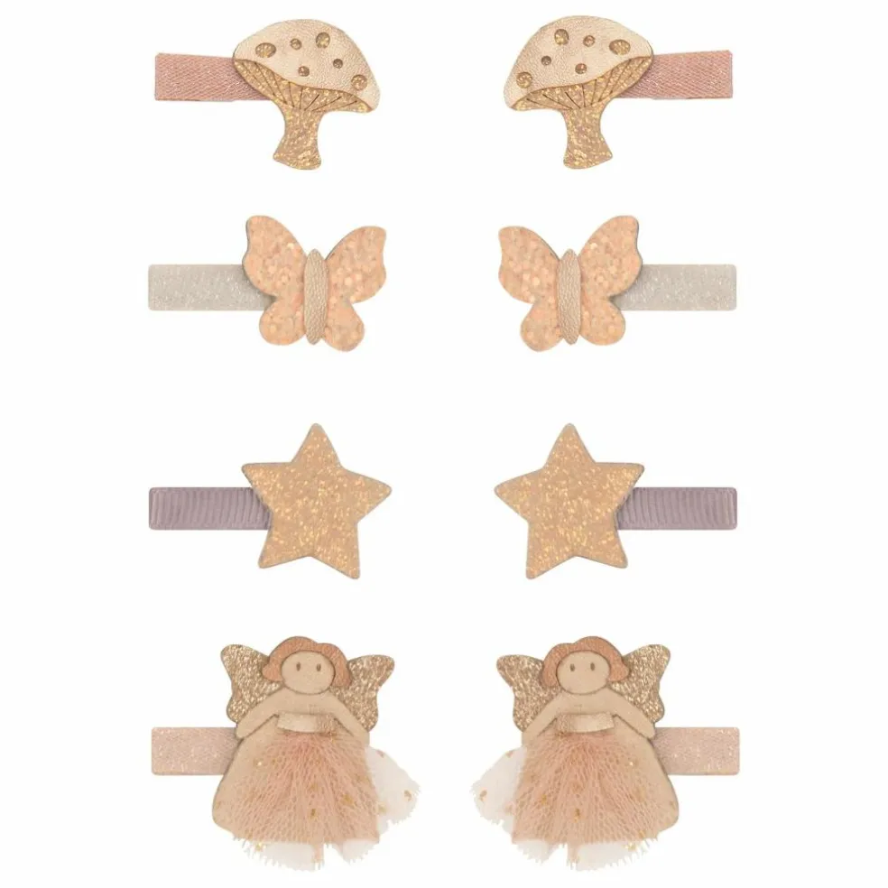 Lot 6 Mini Barrettes Fée | Rose