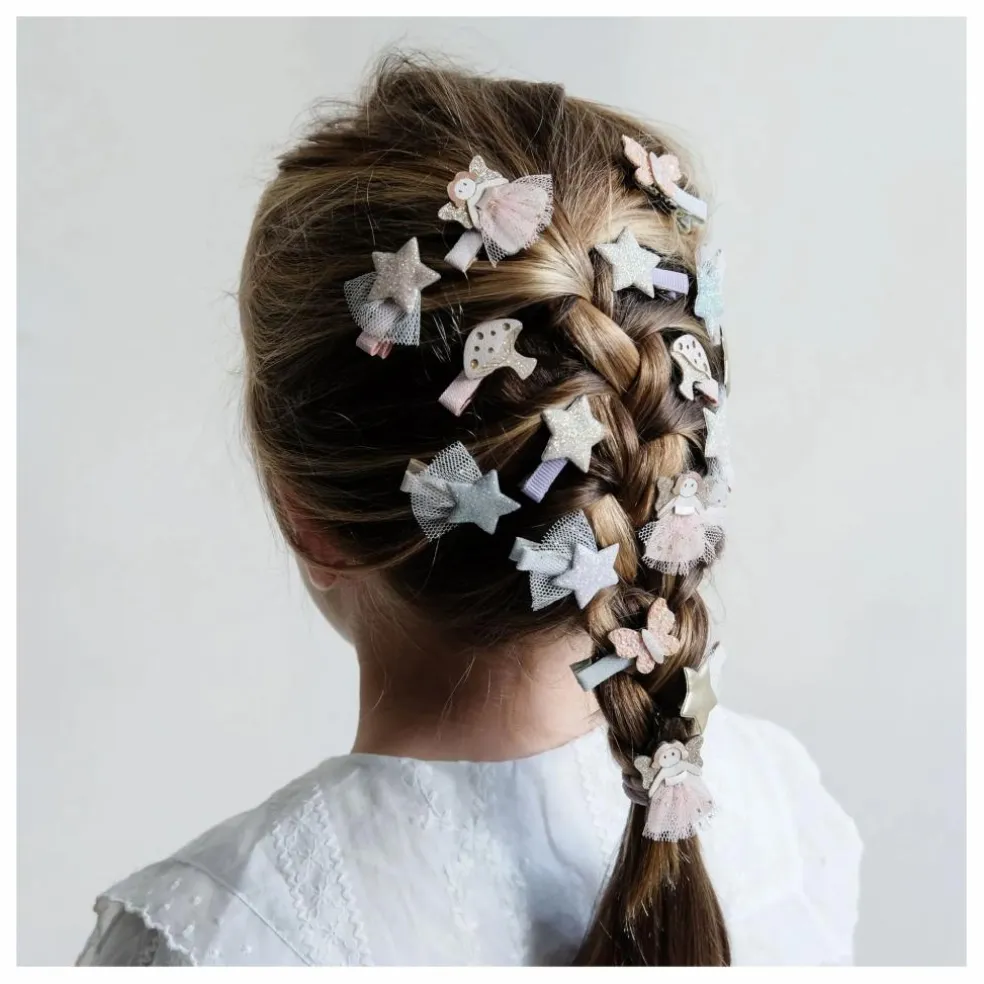 Lot 6 Mini Barrettes Fée | Rose