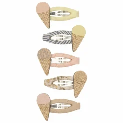 Lot 5 Mini Barrettes Glace | Beige
