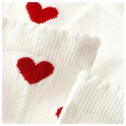 Lot 2 Paires de Chaussettes Cœur | Rouge
