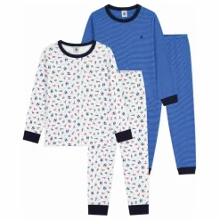 Lot 2 Pyjamas Bords Contrastés | Bleu