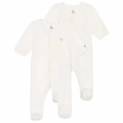 Lot 2 Pyjamas Dors Bien Velours | Blanc