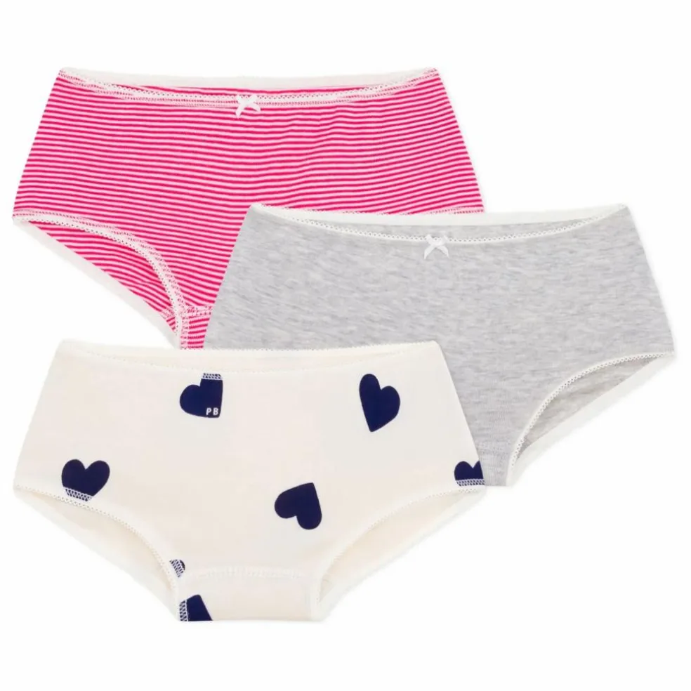 Lot 3 Shorties Rayés | Blanc