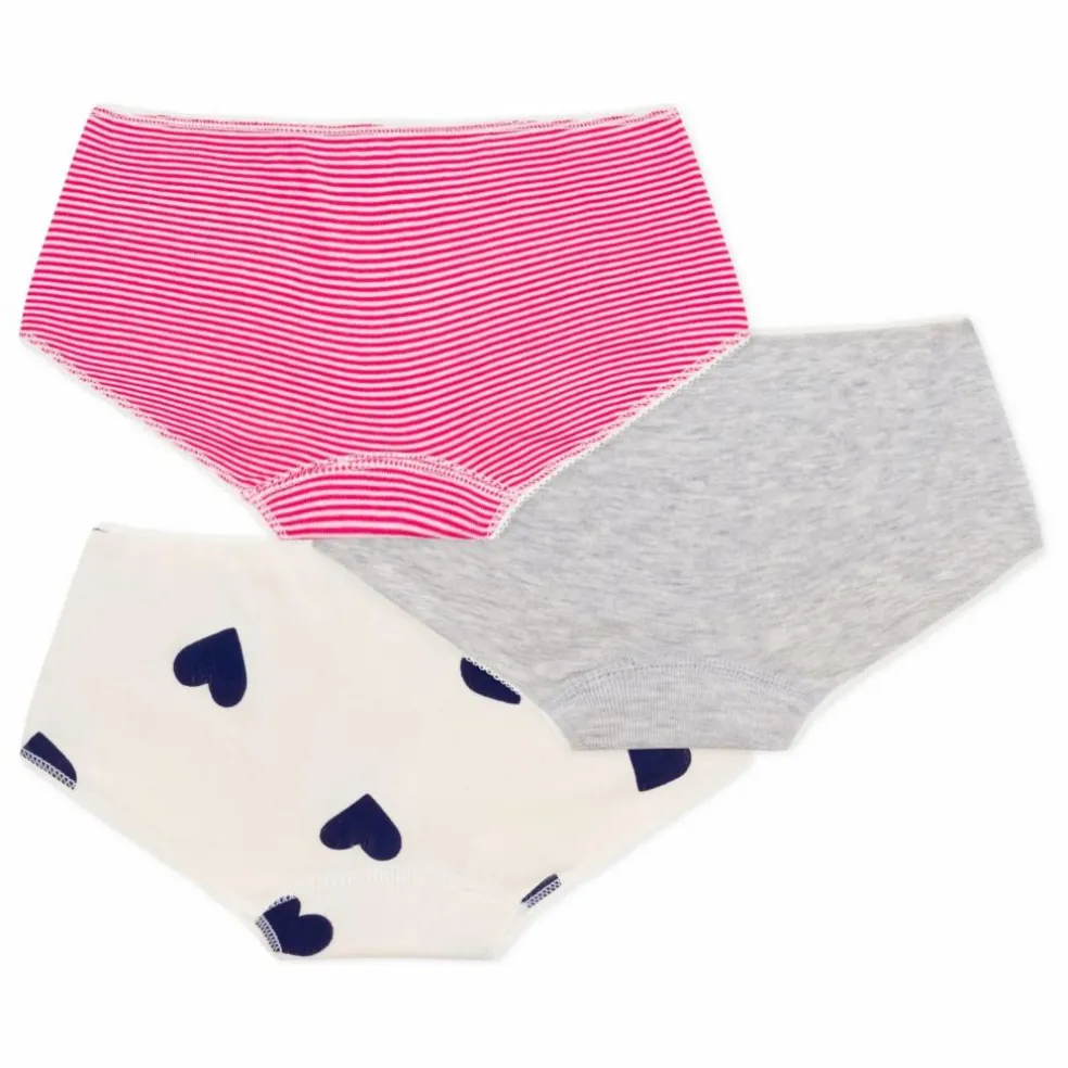 Lot 3 Shorties Rayés | Blanc