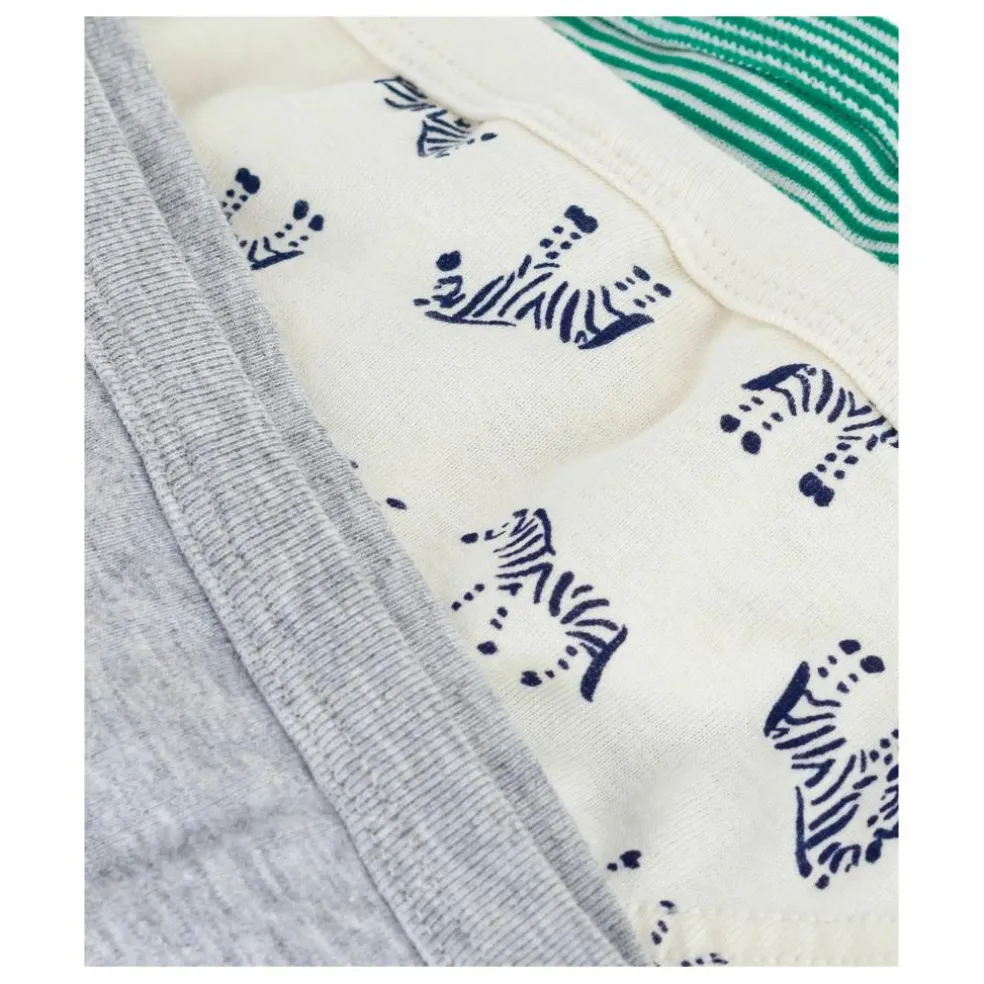Lot 3 Slips Zèbres | Gris chiné
