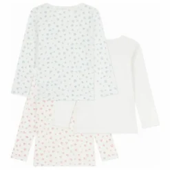 Lot 3 T-shirts Cœurs Coton Bio | Blanc