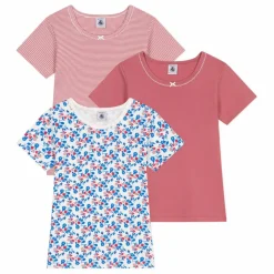 Lot 3 T-Shirts Minibloom Coton Bio | Rose