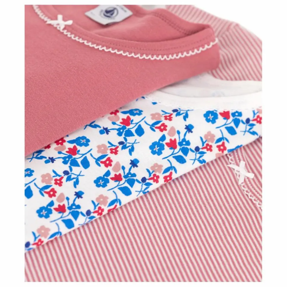 Lot 3 T-Shirts Minibloom Coton Bio | Rose
