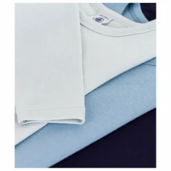 Lot 3 T-shirts Unis Coton Bio | Bleu