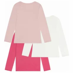 Lot 3 T-shirts Unis Girly Coton Bio | Rose