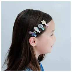 Lot de 8 Barrettes Disco Diva | Doré