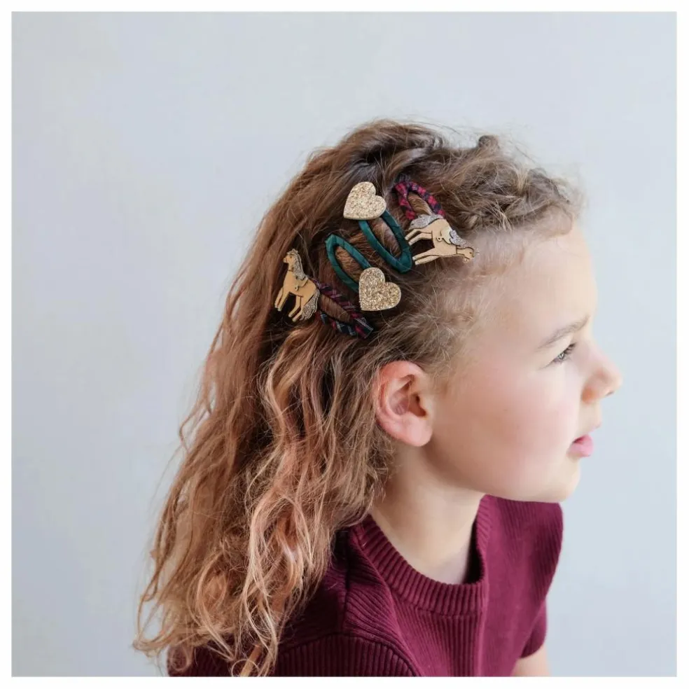 Lot de 4 Barrettes Horsey | Cuivre