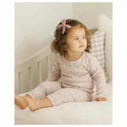 Lot de 3 Barrettes Nœuds Gaze de Coton Bio | Lilas