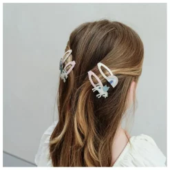 Lot de 4 Barrettes Unicorn | Rose