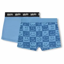Lot de 2 Caleçons Justin Damier Coton Bio | Bleu