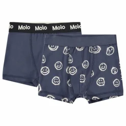Lot de 2 Caleçons Justin Moods Coton Bio | Bleu marine